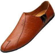 👞 redbrown genuine leather men's shoes by otamise with driving design логотип