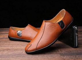 img 3 attached to 👞 Redbrown Genuine Leather Men's Shoes by Otamise with Driving Design