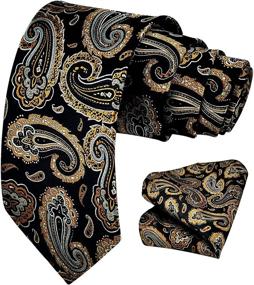 img 4 attached to Paisley Handkerchief Classic Necktie Business Men's Accessories and Ties, Cummerbunds & Pocket Squares