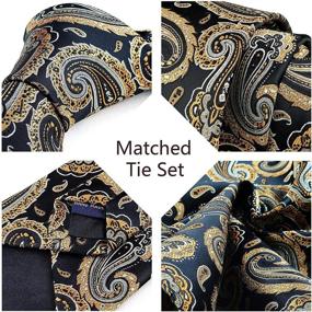 img 3 attached to Paisley Handkerchief Classic Necktie Business Men's Accessories and Ties, Cummerbunds & Pocket Squares