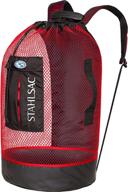 stahlsac panama mesh backpack black sports & fitness and water sports logo