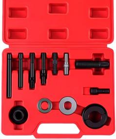 img 4 attached to 🔧 13pc Tool Kit for GM, Ford, and Chrysler Engines - ECCPP Power Steering Pump Pulley Puller Remover Installer Alternator AC