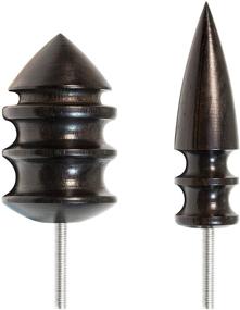 img 4 attached to 🛠️ 2 Piece Set of HYWA Ebony Polished Edge Leather Burnishers - Pointed Tip Wood Burnishing Head Tools for Rotary DIY Craft, Black Drill Electric Set