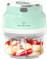 🥦 durable 250ml mini food processor & vegetable chopper, powerful mini food chopper with 4 blade for garlic, onions, nuts, pepper, salad, fruits, vegetables – fast chop pieces in seconds logo