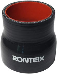 img 4 attached to Ronteix Universal ID 3 Inch To 2 Inch 4-Ply Reducer Coupler Silicone Hose (RED/BLACK