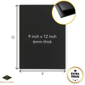 img 2 attached to EVA Foam Sheets - Black, 9x12 Inches, Extra Thick 6mm - Ideal Craft Foam Paper, Pack of 10