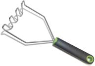 🥔 stainless steel potato masher - wire kitchen tool for nonstick potato/meat/avocado preparation, easy to clean logo