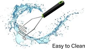 img 1 attached to 🥔 Stainless Steel Potato Masher - Wire Kitchen Tool for Nonstick Potato/Meat/Avocado Preparation, Easy to Clean