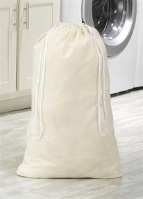 img 1 attached to Organic Cotton Laundry Bag by Whitmor