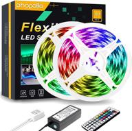 💡 phopollo 32.8ft waterproof led strip lights, 5050 led lights for bedroom, kitchen, home décor логотип