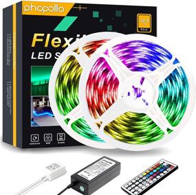 img 4 attached to 💡 PHOPOLLO 32.8ft Waterproof LED Strip Lights, 5050 LED Lights for Bedroom, Kitchen, Home Décor