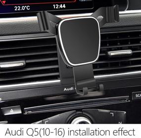 img 3 attached to LUNQIN Car Phone Holder for Audi Q5 SQ5 (08-16), Enhanced Interior Decoration Accessory, Auto Navigation Bracket & Mobile Cell Phone Mount