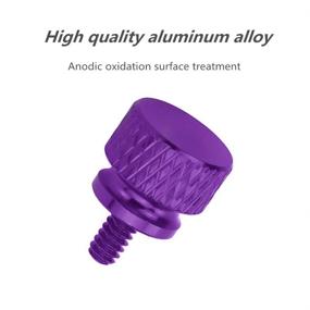 img 2 attached to 💜 YATENG 10-pcs Purple Anodized Aluminum Computer Case Thumbscrews (6-32 Thread) for Computer Cover/Power Supply/PCI Slots/Hard Drives - DIY Personality Modification & Beautification
