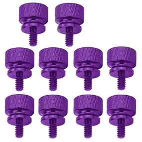 img 4 attached to 💜 YATENG 10-pcs Purple Anodized Aluminum Computer Case Thumbscrews (6-32 Thread) for Computer Cover/Power Supply/PCI Slots/Hard Drives - DIY Personality Modification & Beautification