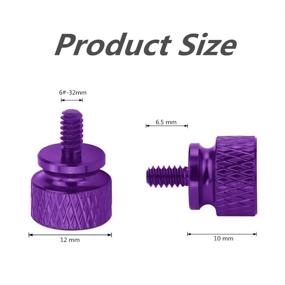 img 1 attached to 💜 YATENG 10-pcs Purple Anodized Aluminum Computer Case Thumbscrews (6-32 Thread) for Computer Cover/Power Supply/PCI Slots/Hard Drives - DIY Personality Modification & Beautification