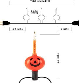 img 2 attached to HAYATA 8 Count Halloween Pumpkin Bubble Lights - Vintage Orange 7.1ft String Light for Indoor Decor - Fairy Halloween Lighting for Indoor, Bedroom, House, Party Decorations