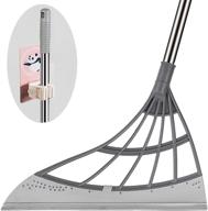 🧹 2-in-1 multifunction magic broom: easy floor drying and dirt removal, window scraper & silicone mop, wash & clean tools – gray broom (1 pack) logo