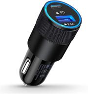 ailkin 30w pd usb c автомобильное зарядное устройство: быстрый двойной портовый блок для зарядки iphone, ipad, samsung galaxy и других устройств. логотип