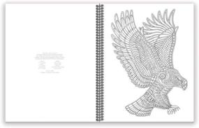 img 3 attached to 🐦 Wild Birds Coloring Book: Tribal Inspo for Stress Relief, Relaxation & Creativity | Large Sidebound 8.5x11 Inches by Action Publishing