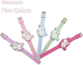 img 1 attached to 3D Cartoon Unicorn Watch for Girls, Digital LED Learning Timepiece with 🦄 Clamshell Design, Ideal Gift for 3-8 Year Olds - Best Birthday Present and Toy