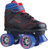 🛼 chicago boys sidewalk roller skate - youth quad skates - black, size 4 логотип