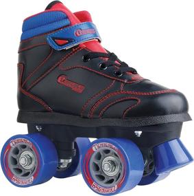 img 2 attached to 🛼 Chicago Boys Sidewalk Roller Skate - Youth Quad Skates - Black, Size 4