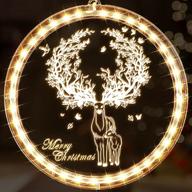 🦌 enhance your holiday ambience with enlarged led christmas window lights decorations – perfect for indoor and outdoor décor, battery operated (elk design) логотип