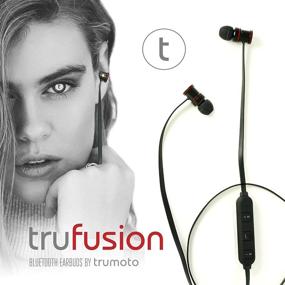 img 4 attached to trumoto Water Resistant Sports Bluetooth Stereo Headphones - Onyx Black: Noise Cancelling Earbuds, Mic & More!