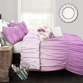 img 3 attached to 🌈 Lush Decor Purple Umbre Fiesta Comforter Set, Full/Queen - 5 Piece Bedding Set