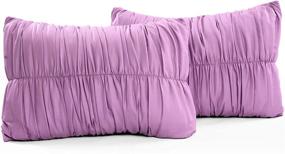 img 1 attached to 🌈 Lush Decor Purple Umbre Fiesta Comforter Set, Full/Queen - 5 Piece Bedding Set