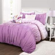 🌈 lush decor purple umbre fiesta comforter set, full/queen - 5 piece bedding set logo