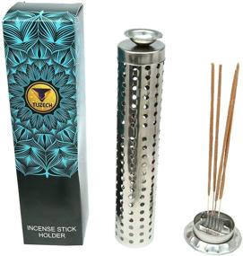 img 2 attached to Enhance Diwali Pooja with Tuzech Steel King Size Sage Incense Holder - Premium Home Agarbatti Stand with Ash Catcher - Natural Assorted Design - Perfect Celebration Gift