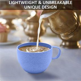 img 1 attached to 🥛 Unbreakable Lightweight Wheat Cups with Pitcher Design