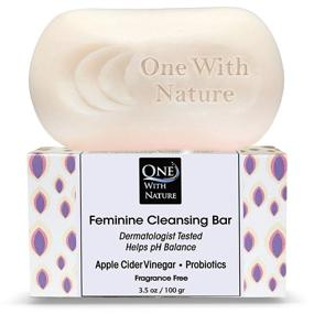 img 3 attached to 🧼 Fragrance-Free Feminine Cleansing Bar 3-Pack with Probiotics, Apple Cider Vinegar, Omega Fatty Acids, and Oatmeal – Gentle & Pure Solution for Sensitive Skin, Face, and Body (3.5 oz)