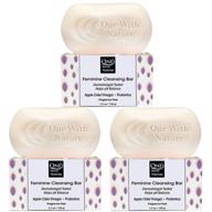 🧼 fragrance-free feminine cleansing bar 3-pack with probiotics, apple cider vinegar, omega fatty acids, and oatmeal – gentle & pure solution for sensitive skin, face, and body (3.5 oz) logo