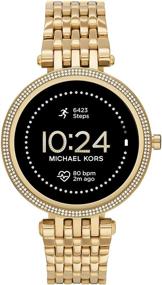 img 4 attached to Женские смарт-часы Michael Kors Gen 5E 43 мм из нержавеющей стали с сенсорным экраном - трекер фитнеса, монитор сердечного ритма, бесконтактные платежи, уведомления смартфона