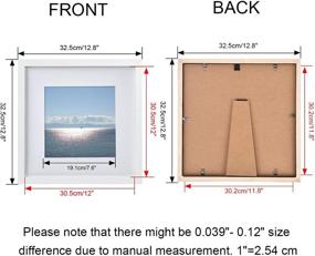 img 1 attached to 🖼️ Versatile and Stylish 12x12 White Picture Frame - 8x8 with Mat or 12x12 Without Mat - Tabletop and Wall Mounting - Pack of 4 Frames