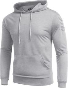 img 1 attached to COOFANDY Athletic Sweatshirt for Workouts and Pullover Activities