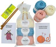 🧶 beginner adult knitting kits – 6 piece knitting needle set with 100% cotton yarn – create your own dishcloth craft kits for adults – includes bamboo knitting needles and yarn needle – amazing gift for knitters логотип