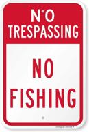 fishing smartsign aluminum - no trespassing логотип