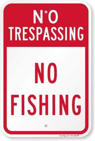 img 4 attached to Fishing SmartSign Aluminum - No Trespassing