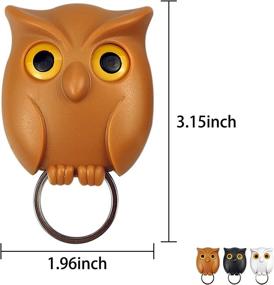 img 3 attached to 🦉 6 PCS Owl Keychain: Magnetic Key Holder Hook with Automatic Open Close Owl Eyes - Perfect Wall or Door Key Hanger for Family and Friends