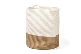 img 4 attached to 🧺 Woven Rope Baby Hamper (16x18) - Stylish Baby Clothes & Laundry Basket with Handles - Ideal for Baby Girls and Boys - By Oakay Living (Brown)