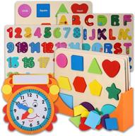 ultimate storage solution: wooden toddler puzzles rack set for easy puzzle organization logo