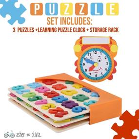 img 3 attached to Ultimate Storage Solution: Wooden Toddler Puzzles Rack Set for Easy Puzzle Organization