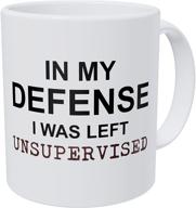 hilarious wampumtuk in my defense i was left unsupervised coffee mug - perfect for office, job, and work! logo