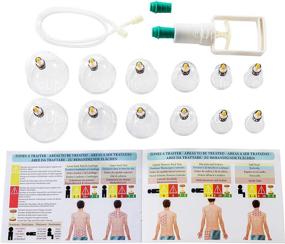 img 1 attached to 🔴 Uplife Chinese Cupping Therapy Set - 12 Vacuum Suction Cups with Pumping Handle for Anti Cellulite Massage, Back/Neck Pain Relief, Weight Loss, and Muscle Recovery