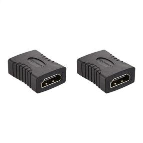 img 4 attached to Адаптер Amazon Basics HDMI Female to Female Coupler - 2 шт., черный, размерами 29 x 22 мм.