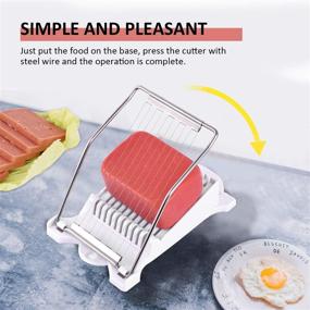 img 3 attached to 🔪 Stainless Steel Kitchen Slicer - Perfect for Spam, Lunchmeat, Cheese, Eggs, Butter, Banana - 1 Piece in Color Box