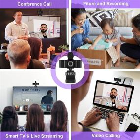 img 3 attached to 📷 Enhanced Full HD Webcam 1080P with Microphone and Tripod - Immersive 120° Wide Angle Streaming USB Web Camera for Video Calling, Recording, Conferencing, Skype, OBS, PC Laptop - Includes Free Cover Slide